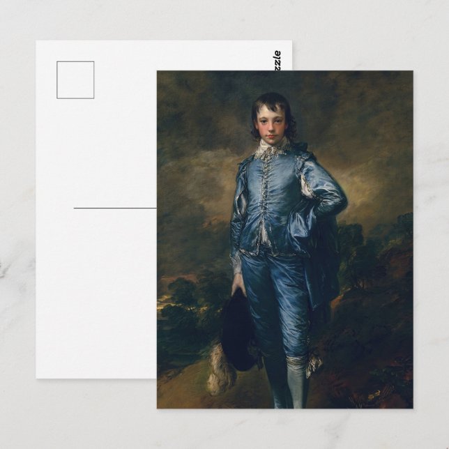 Den blå pojken vykort (Fram/baksida)