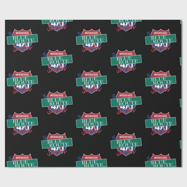 Den Blå Rutten suger rolig Delco-förare design 476 Presentpapper (Platt)