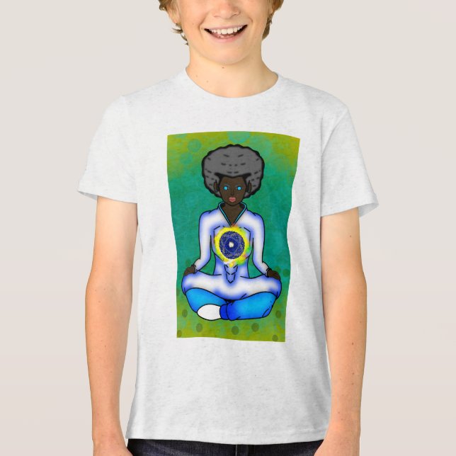 Den blå skyddsljuset t shirt (Framsida)