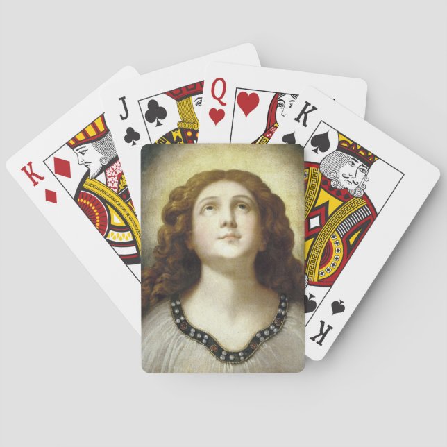 Den blå Soul (Angelic Young Religiösa Woman) Casinokort (Baksidan)