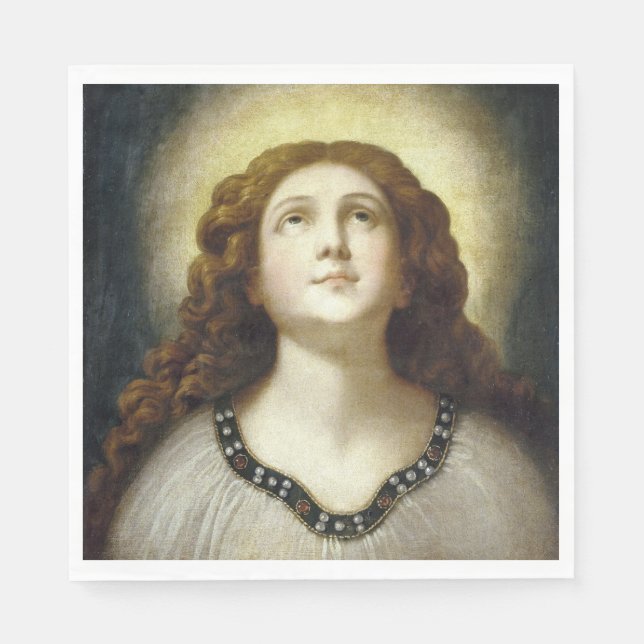 Den blå Soul (Angelic Young Religiösa Woman) Pappersservett (Framsidan)