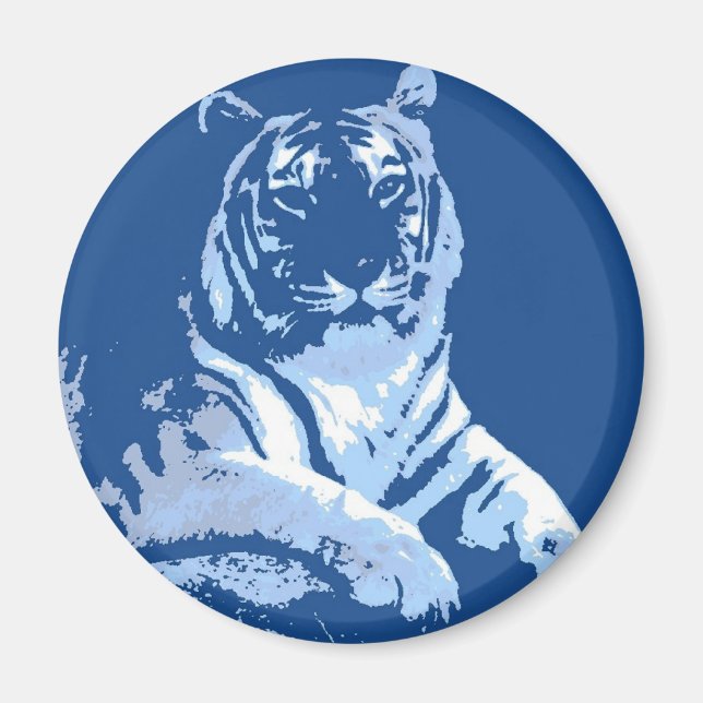 Den blå tigern magnet (Framsidan)