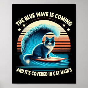 Den blå vågen är på väg och den är täckt av Cat Ha Poster