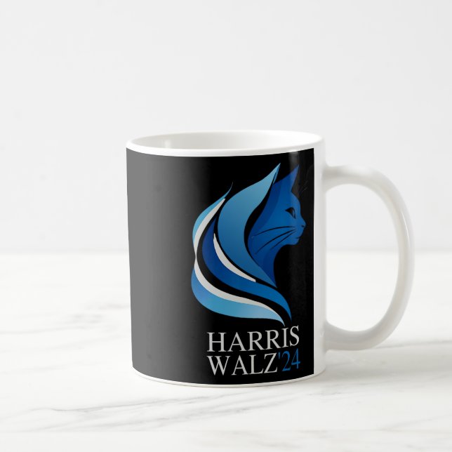 Den blå vågen täcks i kattstolar. kaffemugg (Höger)