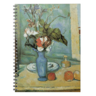 Den blå vasen (Blommor och frukt) av Paul Cezanne Anteckningsbok Med Spiral