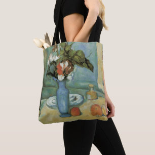 Den blå vasen (Blommor och frukt) av Paul Cezanne Tygkasse