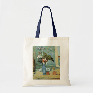 Den blå vasen (Blommor och frukt) av Paul Cezanne Tygkasse