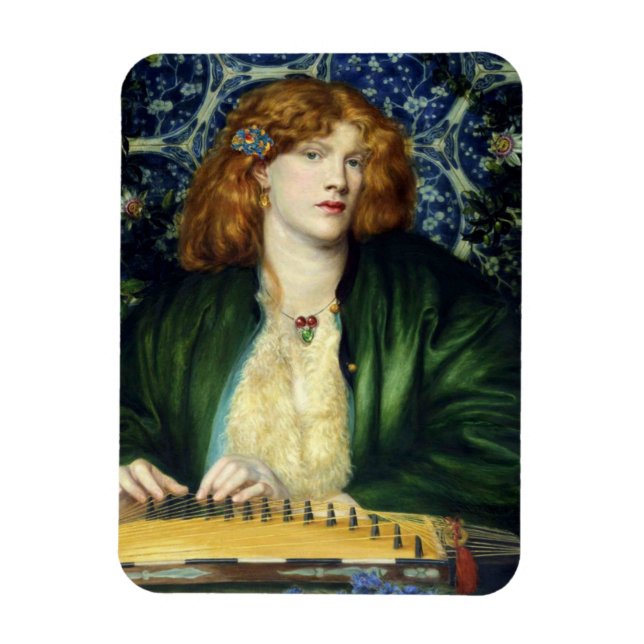Den blåa lustgården (av Dante Gabriel Rossetti) Magnet (Vertikal)