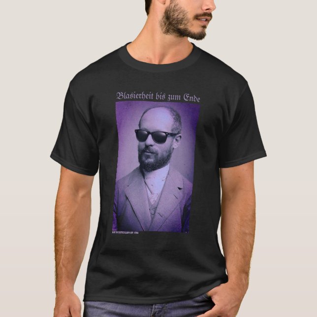 Den blasé socialteoretikern t shirt (Framsida)
