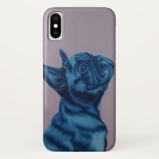 Den blåttFrenchie iPhonen täcker