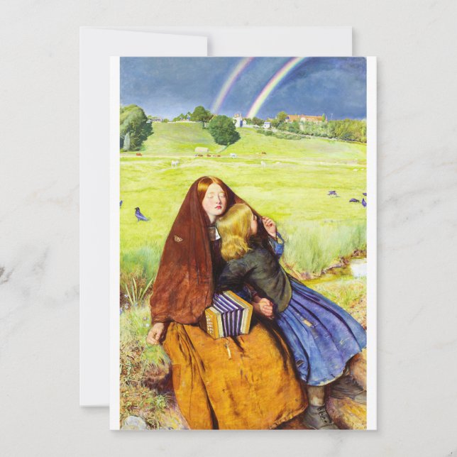 Den blinda flickan av John Everett Millais Inbjudningar (Framsida)