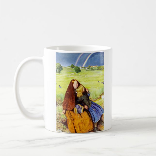 Den blinda flickan av John Everett Millais Kaffemugg (Vänster)