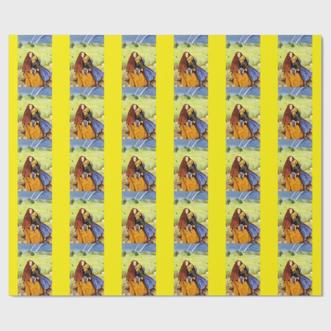 Den blinda flickan av John Everett Millais Presentpapper (Platt)