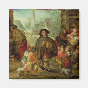 Den blinda Hurdy Gurdy spelare Magnet
