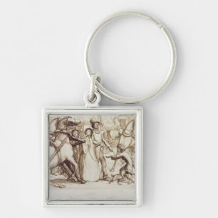 Den blinda manen, 1853 (skriva, bläck, tvätta oc fyrkantig silverfärgad nyckelring