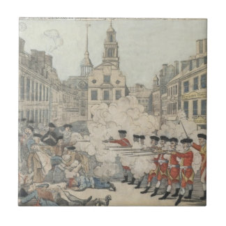 Den blodiga massakern - Paul vördar (1770) Kakelplatta