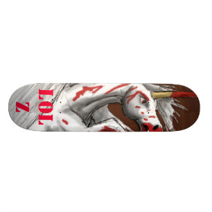 Den blodiga unicornen LOLZ STIGER OMBORD Skateboard Bräda 20 Cm