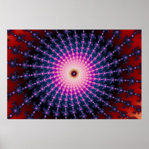 Den blodsprängda fractalen virvlar runt poster
