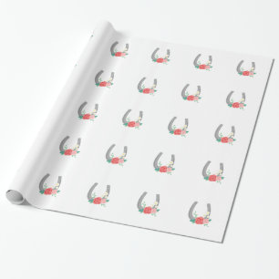 Den blom- hästen skor presentpapper