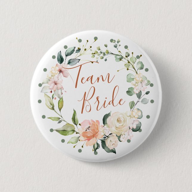 Den blom- kranen, gröna löv, polka dots Team Knapp (Framsida)