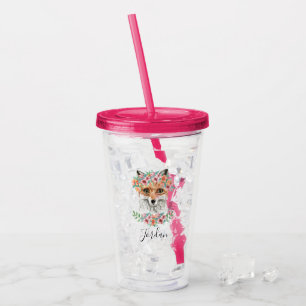 Den blom- räven tillfogar ditt namn take away mugg