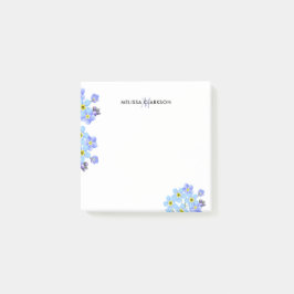 Den blom- vattenfärgen glömmer mig inte post-it block