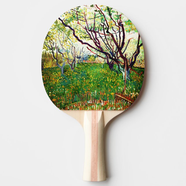 Den blommande fruktträdgården (1888) av Vincent Va Pingisracket (Framsidan)