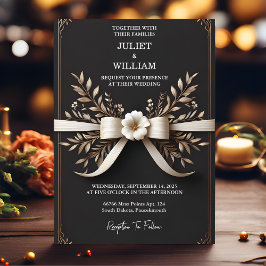 Den Blommigt Cute Rope som vi Gifter sig Bröllop Inbjudningar