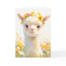 Den blomsterkrönta alpackan