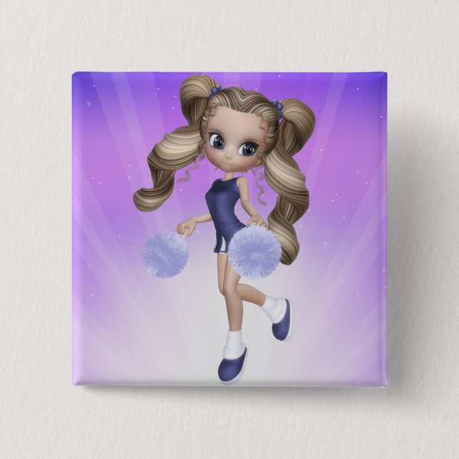 Den blonda hejaklacksledaren knäppas knapp (Framsida)