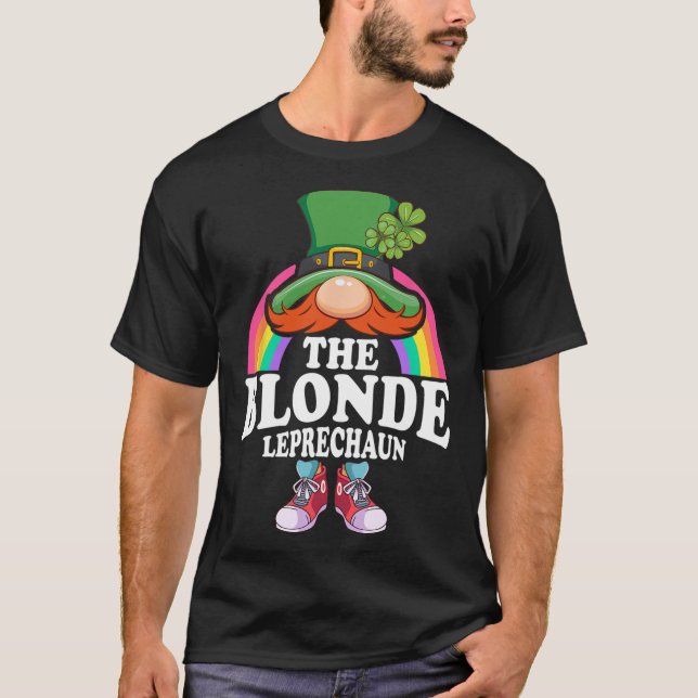 Den Blonda Leprechaun St Patricks Day Kostym  T Shirt (Framsida)