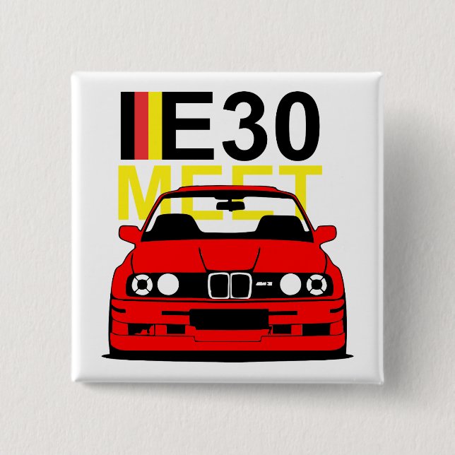 Den BMW E30 meeten knäppas emblem Knapp (Framsida)