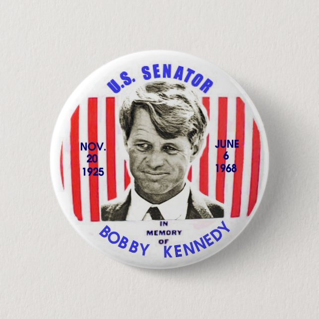 Den Bobby Kennedy minnesmärken knäppas Knapp (Framsida)