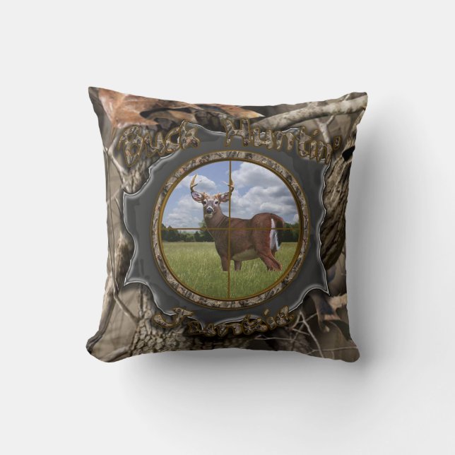 Den bockHuntin knarkaren Camo kudder Kudde (Framsida)