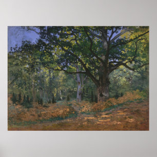 Den Bodmer oaken, Fontainebleau skog, Claude Monet Poster