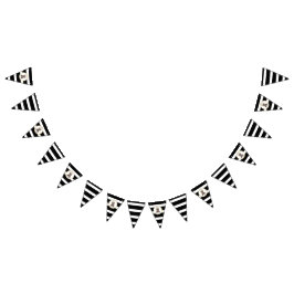 Den Boho björnen görar randig baby shower Vimplar