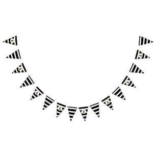 Den Boho björnen görar randig baby shower Vimplar