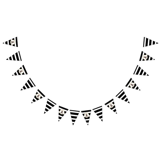 Den Boho björnen görar randig baby shower Vimplar (Alla)