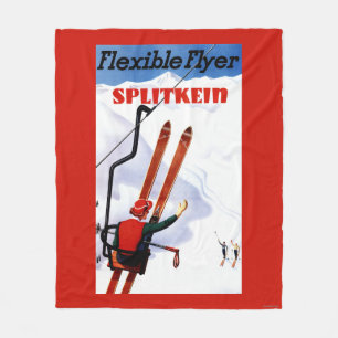 Den böjliga reklambladet träSplitkein skidar Pro Fleecefilt
