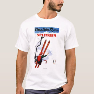 Den böjliga reklambladet träSplitkein skidar Pro T-shirt