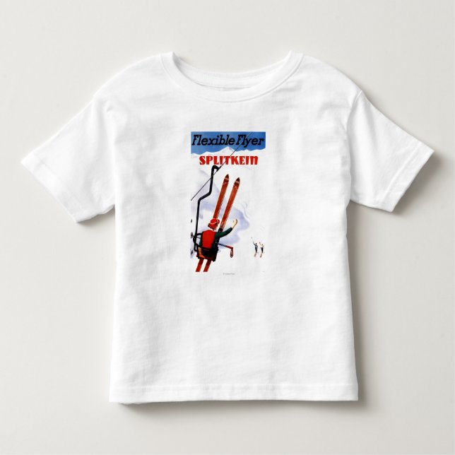 Den böjliga reklambladet träSplitkein skidar Promo Tee Shirt (Framsida)