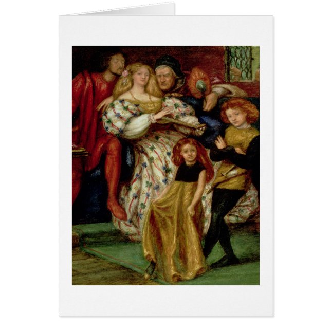 Den Borgia familjen, 1863 Hälsningskort (Framsidan)