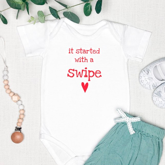 Den började med en Swipe-citat - Lungt Kärlek-cita T Shirt (Skapare uppladdad)