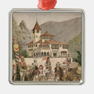 Den bosniska paviljongen på den universella julgransprydnad metall