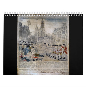 Den Boston massakern av Paul vördar 1770 Kalender