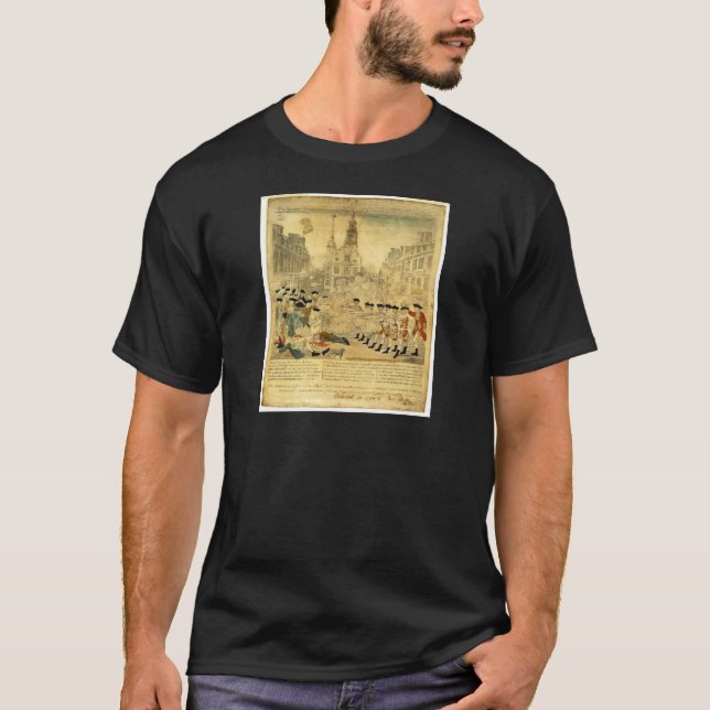 Den Boston massakern av Paul vördar T-shirt (Framsida)