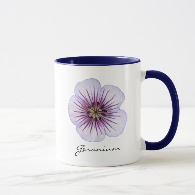 Den botaniska bleken - slösa pelargonblomman med mugg (Höger)