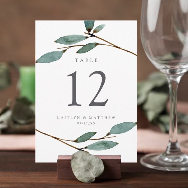 Den botaniska Bliss Bröllop-samlingen Bordsnummer (Skapare uppladdad)