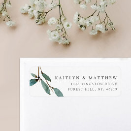 Den botaniska Bliss Bröllop-samlingen Returadress Etikett
