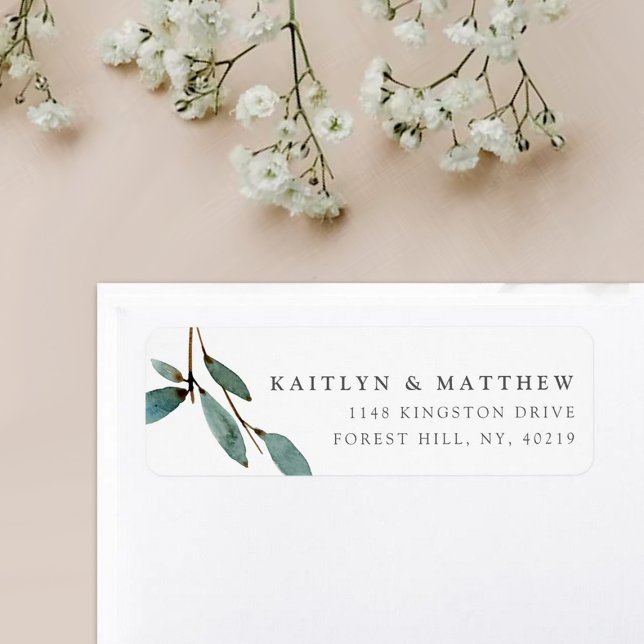 Den botaniska Bliss Bröllop-samlingen Returadress Etikett (Skapare uppladdad)